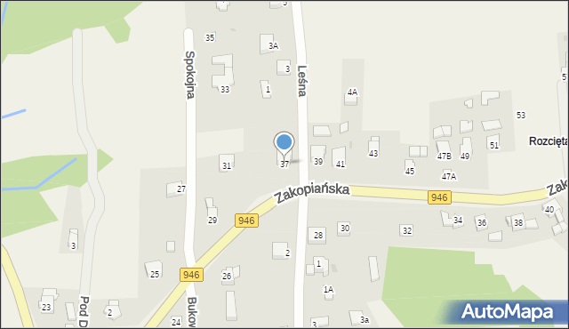 Gilowice, Zakopiańska, 37, mapa Gilowice