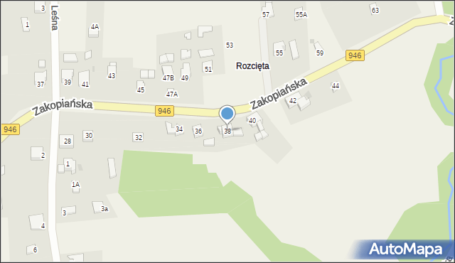 Gilowice, Zakopiańska, 38, mapa Gilowice