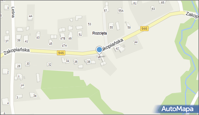 Gilowice, Zakopiańska, 40, mapa Gilowice