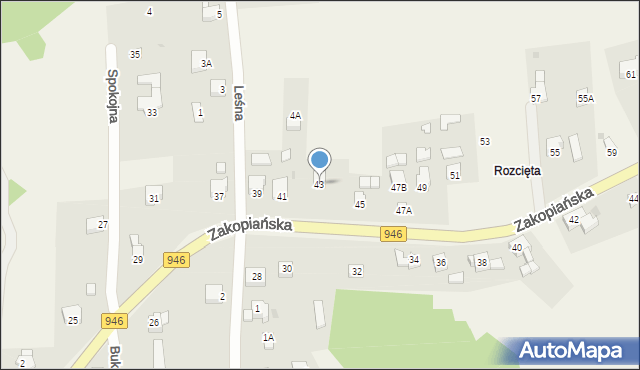 Gilowice, Zakopiańska, 43, mapa Gilowice