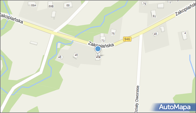 Gilowice, Zakopiańska, 46a, mapa Gilowice