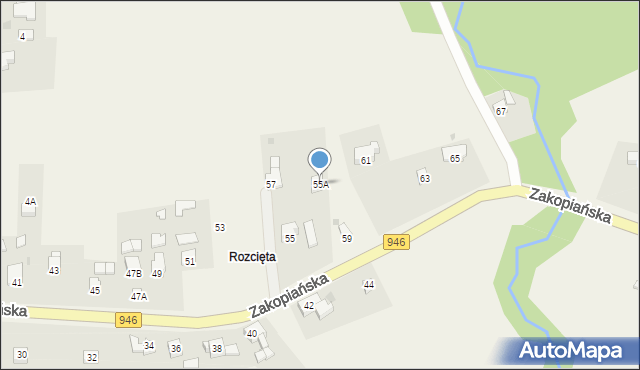 Gilowice, Zakopiańska, 55A, mapa Gilowice