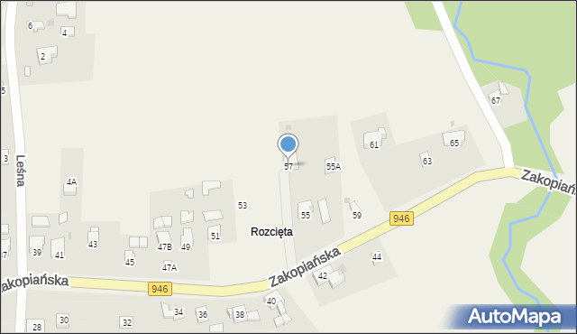 Gilowice, Zakopiańska, 57, mapa Gilowice