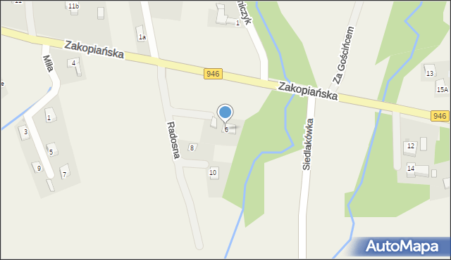 Gilowice, Zakopiańska, 6, mapa Gilowice