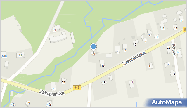 Gilowice, Zakopiańska, 79, mapa Gilowice