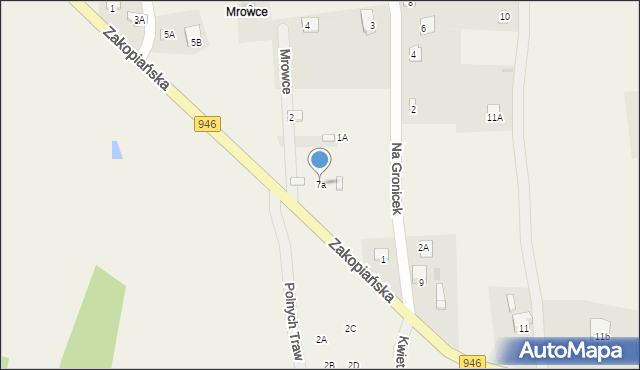 Gilowice, Zakopiańska, 7a, mapa Gilowice
