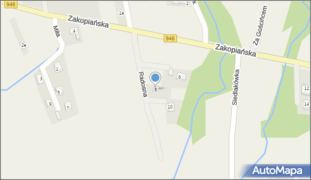 Gilowice, Zakopiańska, 8, mapa Gilowice