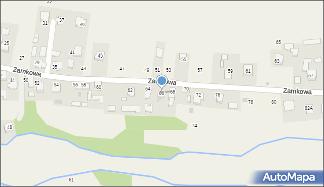 Głębowice, Zamkowa, 66, mapa Głębowice