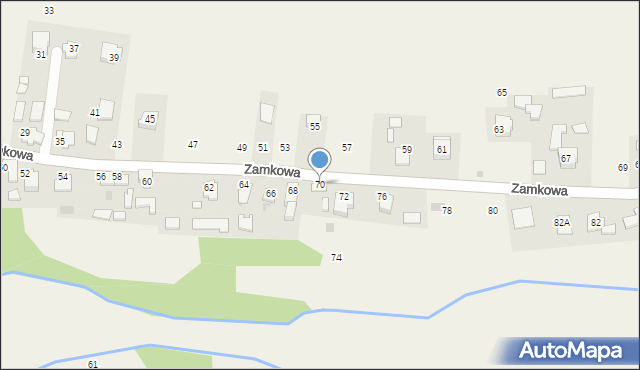 Głębowice, Zamkowa, 70, mapa Głębowice