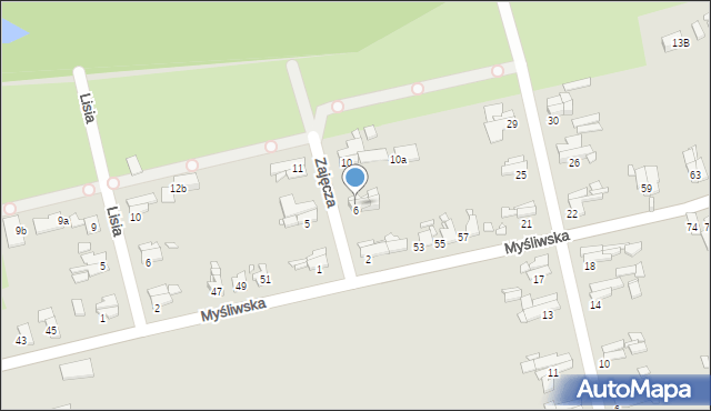 Gliwice, Zajęcza, 8, mapa Gliwic