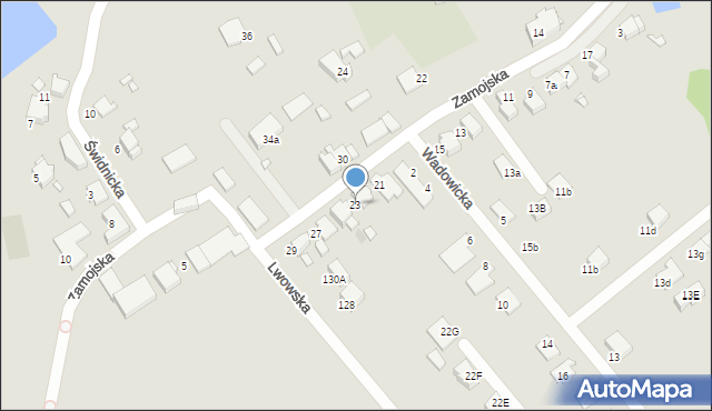 Gliwice, Zamojska, 23, mapa Gliwic