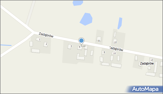 Głogów, Zadąbrów, 7, mapa Głogów