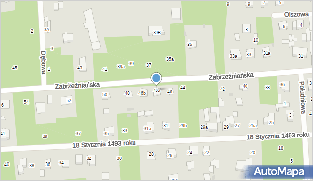 Głowno, Zabrzeźniańska, 46a, mapa Głowno