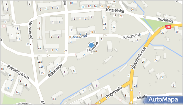 Głubczyce, Zakonna, 4, mapa Głubczyce