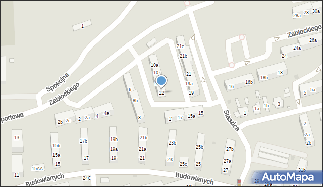 Gniezno, Zabłockiego Mateusza, ks. mjr., 12, mapa Gniezna