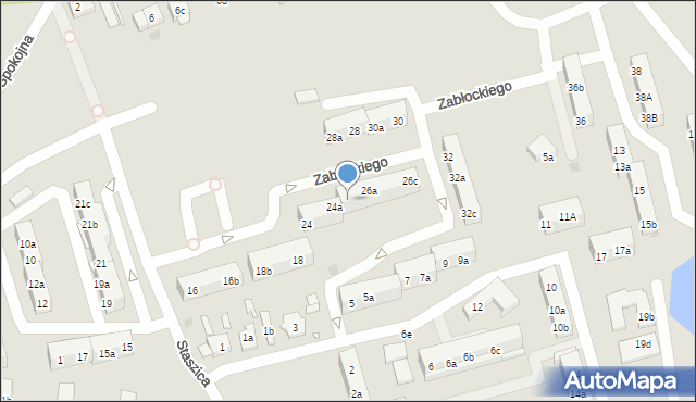 Gniezno, Zabłockiego Mateusza, ks. mjr., 26, mapa Gniezna