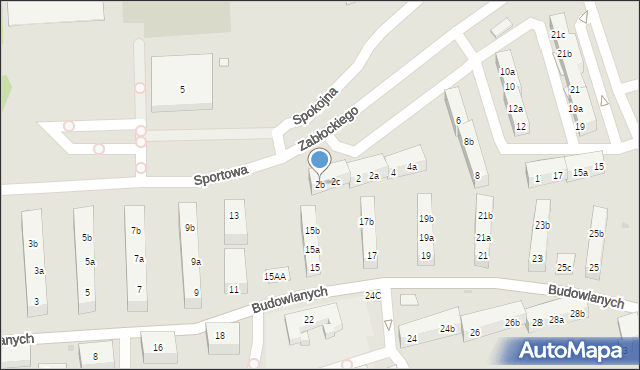 Gniezno, Zabłockiego Mateusza, ks. mjr., 2b, mapa Gniezna