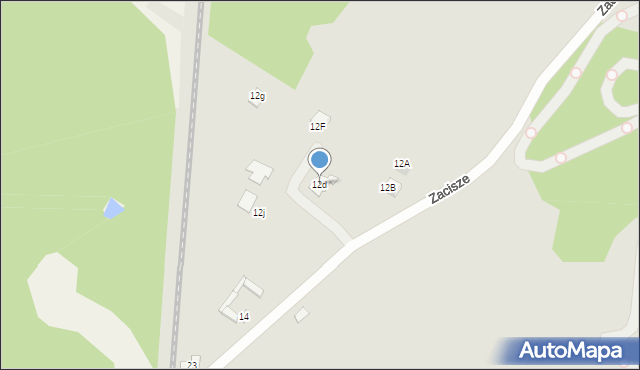 Gniezno, Zacisze, 12d, mapa Gniezna