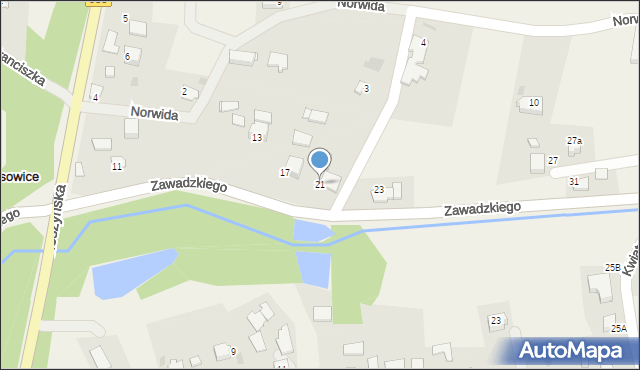 Golasowice, Zawadzkiego, 21, mapa Golasowice