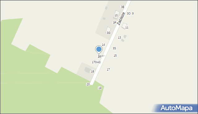 Golesze Duże, Zacisze, 16, mapa Golesze Duże