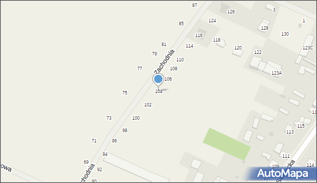 Golice, Zachodnia, 104, mapa Golice