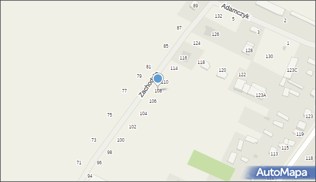 Golice, Zachodnia, 108, mapa Golice