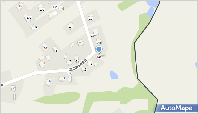 Gołkowice, Żabkowska, 14a, mapa Gołkowice