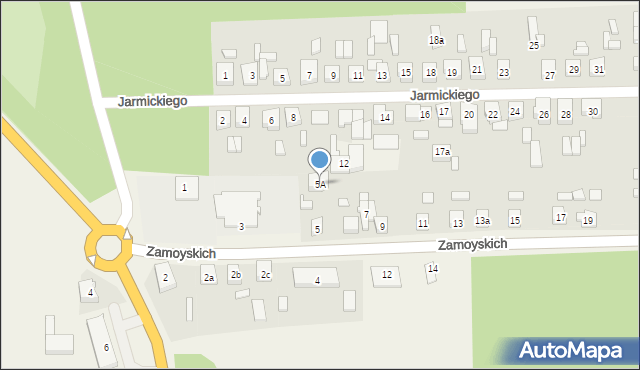 Gołuchów, Zamoyskich Stefana i Elżbiety, 5A, mapa Gołuchów