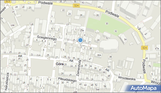 Góra, Zamenhofa Ludwika, dr., 2, mapa Góra