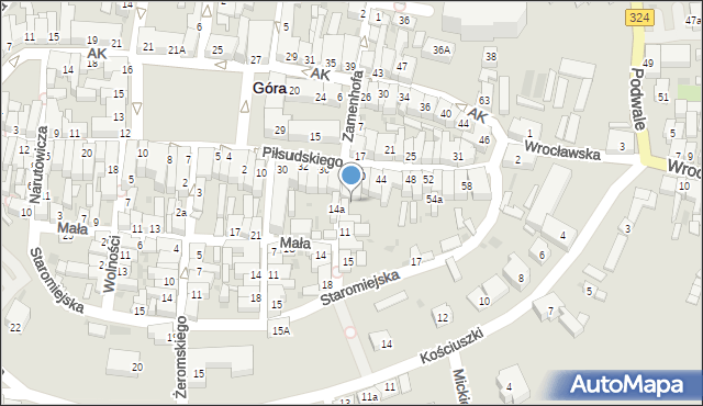 Góra, Zamenhofa Ludwika, dr., 9a, mapa Góra