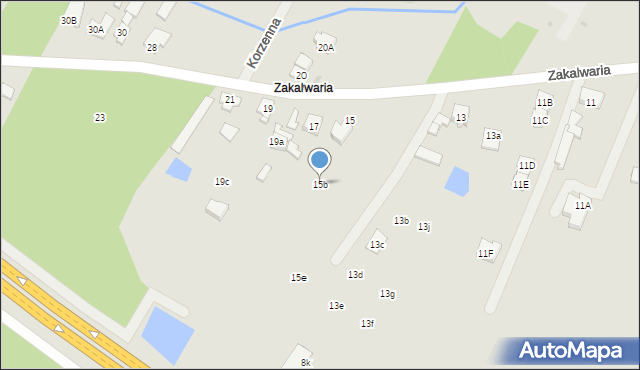 Góra Kalwaria, Zakalwaria, 15b, mapa Góra Kalwaria