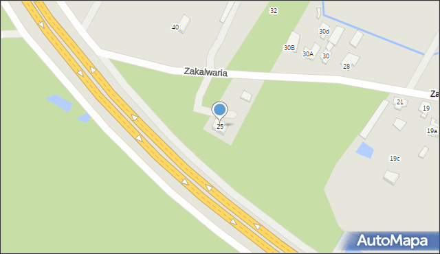 Góra Kalwaria, Zakalwaria, 25, mapa Góra Kalwaria