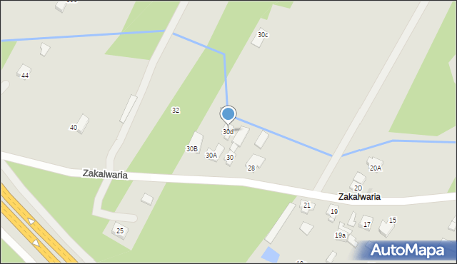 Góra Kalwaria, Zakalwaria, 30d, mapa Góra Kalwaria