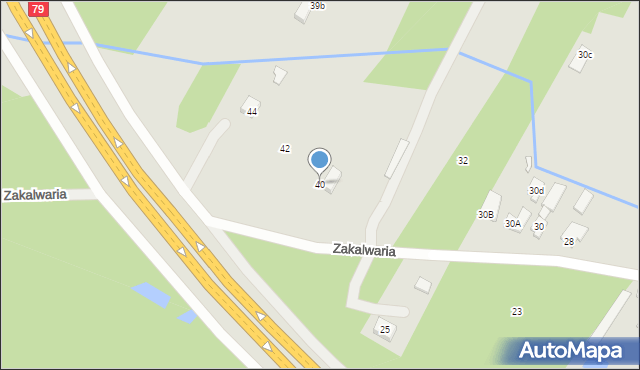 Góra Kalwaria, Zakalwaria, 40, mapa Góra Kalwaria