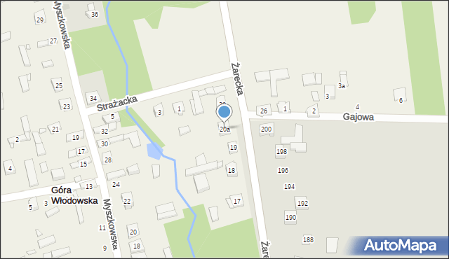 Góra Włodowska, Żarecka, 20a, mapa Góra Włodowska