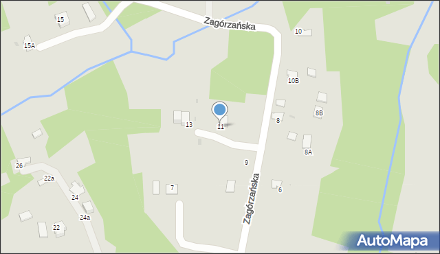 Gorlice, Zagórzańska, 11, mapa Gorlic