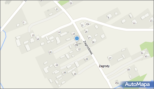 Górno, Zagrodowa, 20, mapa Górno