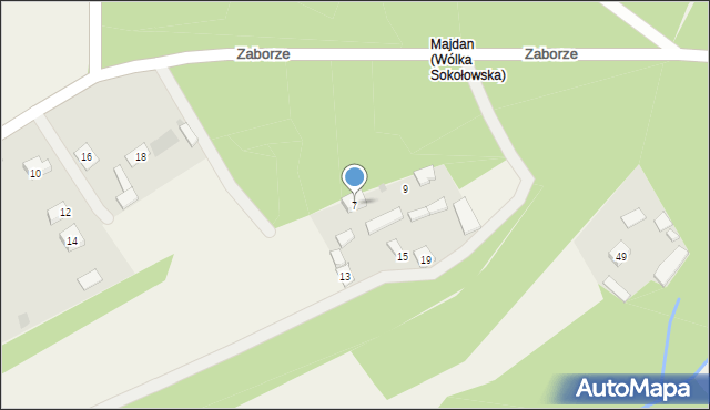 Górno, Zagrodowa, 7, mapa Górno