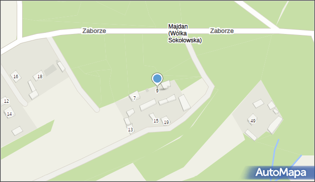 Górno, Zagrodowa, 9, mapa Górno