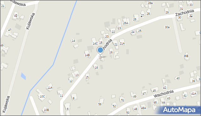 Gorzów Wielkopolski, Zachodnia, 17, mapa Gorzów Wielkopolski