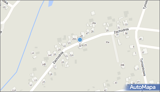 Gorzów Wielkopolski, Zachodnia, 24, mapa Gorzów Wielkopolski