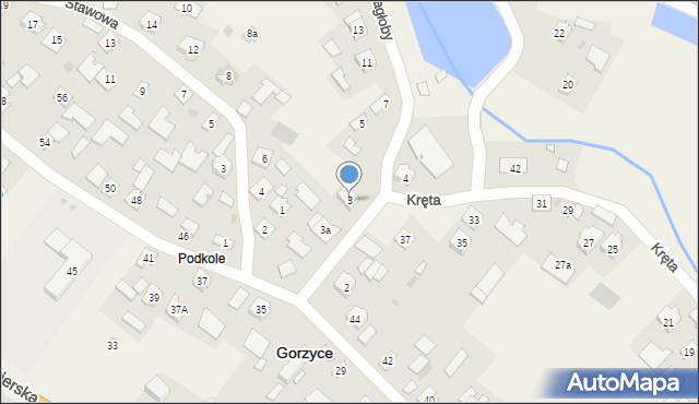 Gorzyce, Zagłoby Jana Onufrego, 3, mapa Gorzyce