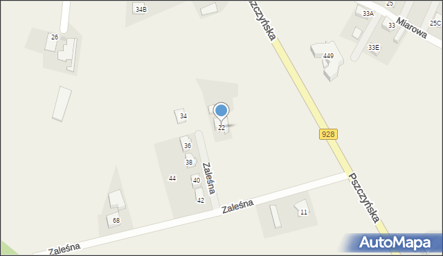 Gostyń, Zaleśna, 22, mapa Gostyń