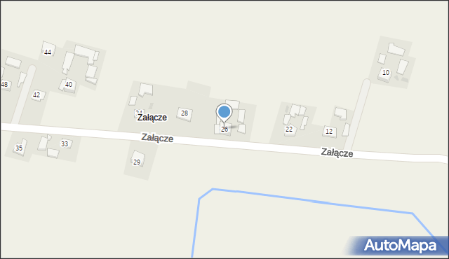 Goszcza, Załącze, 26, mapa Goszcza