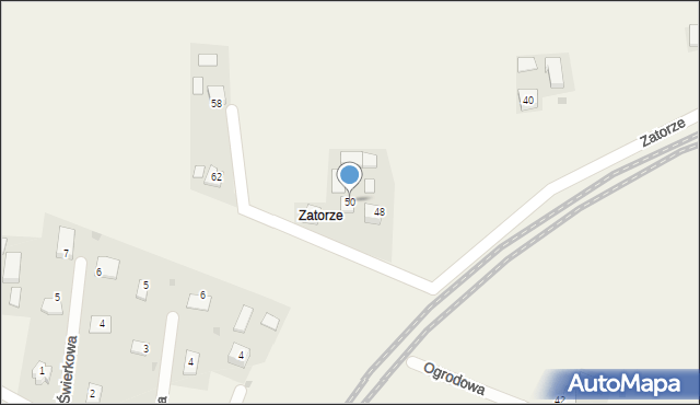 Goszcza, Zatorze, 50, mapa Goszcza