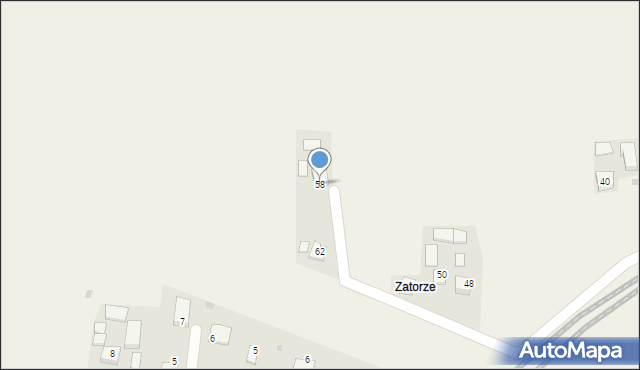 Goszcza, Zatorze, 58, mapa Goszcza