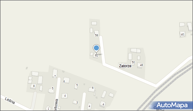 Goszcza, Zatorze, 62, mapa Goszcza