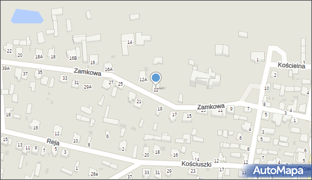 Gowarczów, Zamkowa, 12, mapa Gowarczów