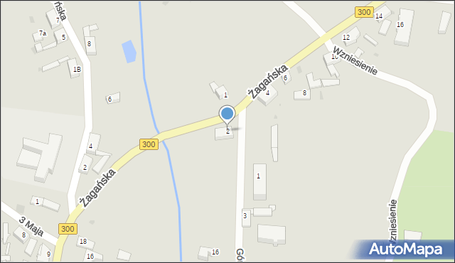 Gozdnica, Żagańska, 2, mapa Gozdnica