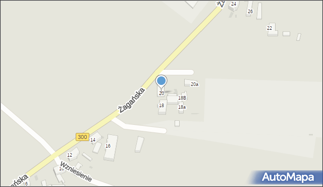 Gozdnica, Żagańska, 20, mapa Gozdnica